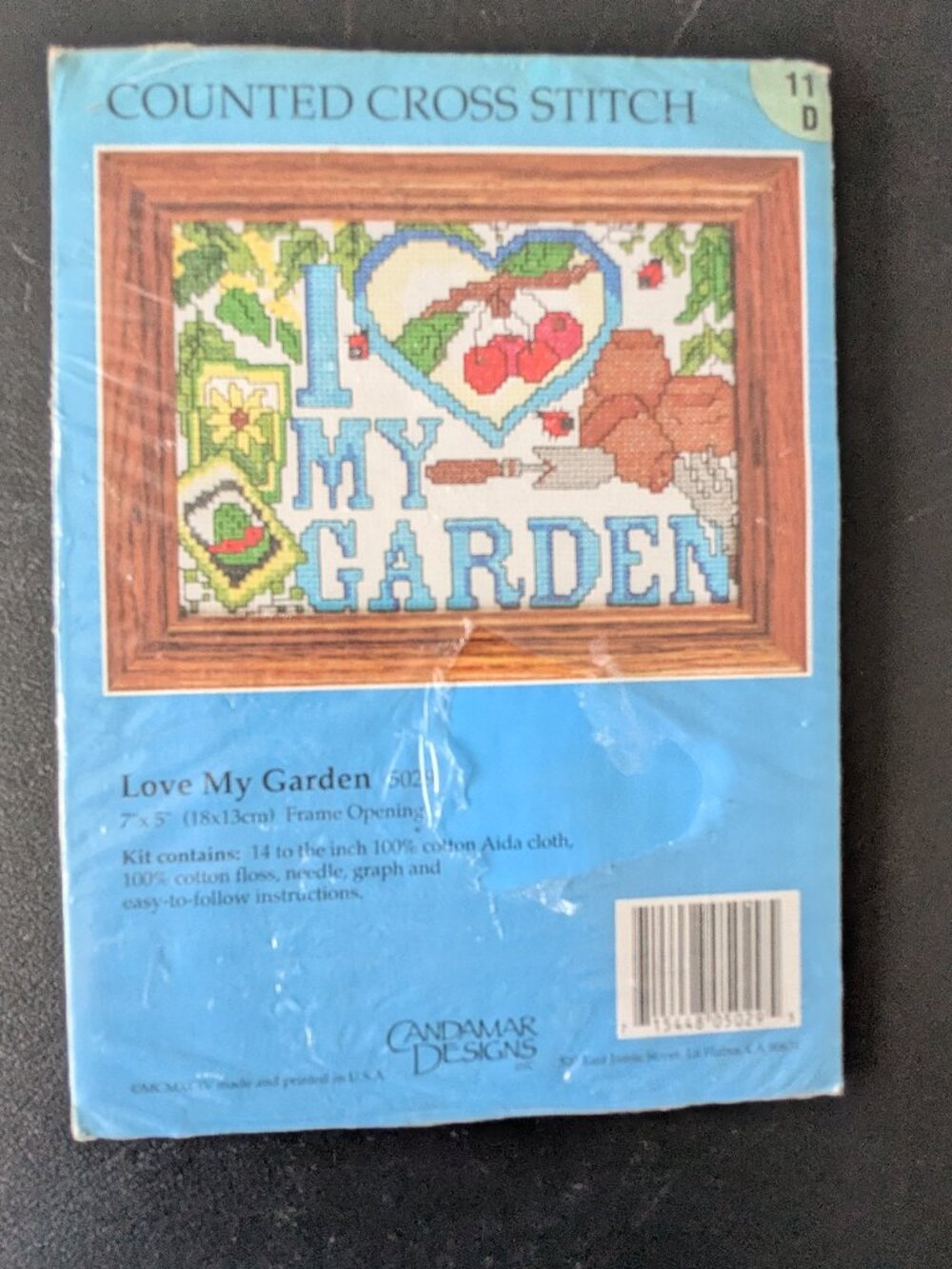 Vintage Candamar Designs Love My Garden Crewel Needlepoint Kit 1994